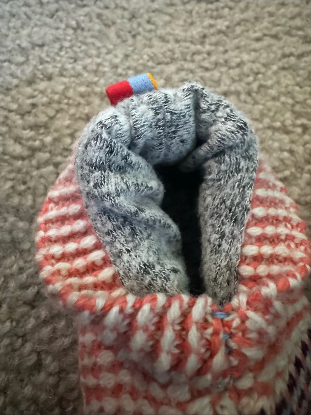 Bombas Kids Knit Slip-On Slippers in Orange, Blue, and Purple